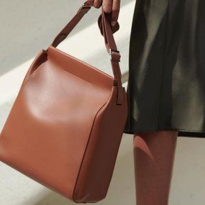 Everlane Form Bag in Cognac Leather